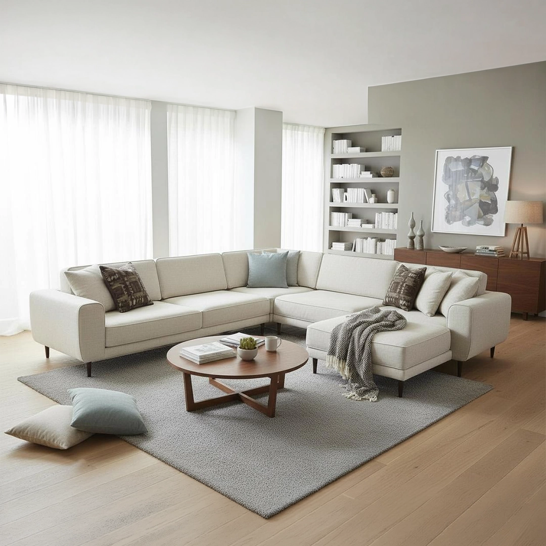 Lora U Köşe Koltuk | Geniş Oturumlu Modern U Şeklinde Köşe Takımı